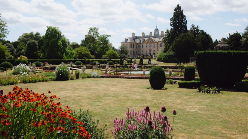 Belton House from the perspective of the formal gardens